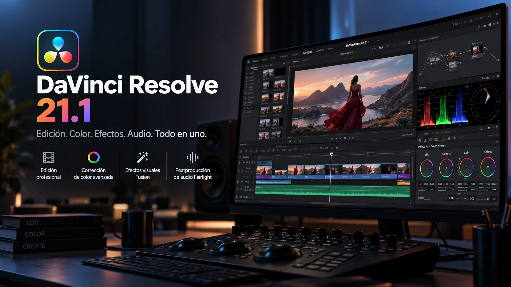 DaVinci Resolve 21.1: más de 100 herramientas nuevas en Fusion, pero la integración con IA vía MCP se queda -- otra vez -- en la versión de pago