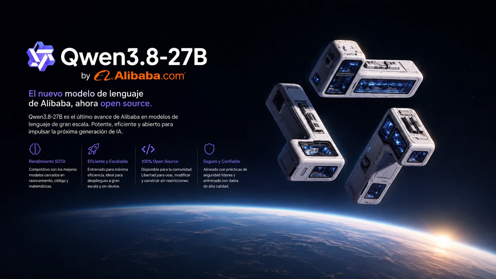 Qwen3.8-27B (Alibaba) — un modelo abierto de 28.000 millones de parámetros que corre en una sola GPU de 24GB, con benchmarks de código que superan a Claude Opus 4.6 Max