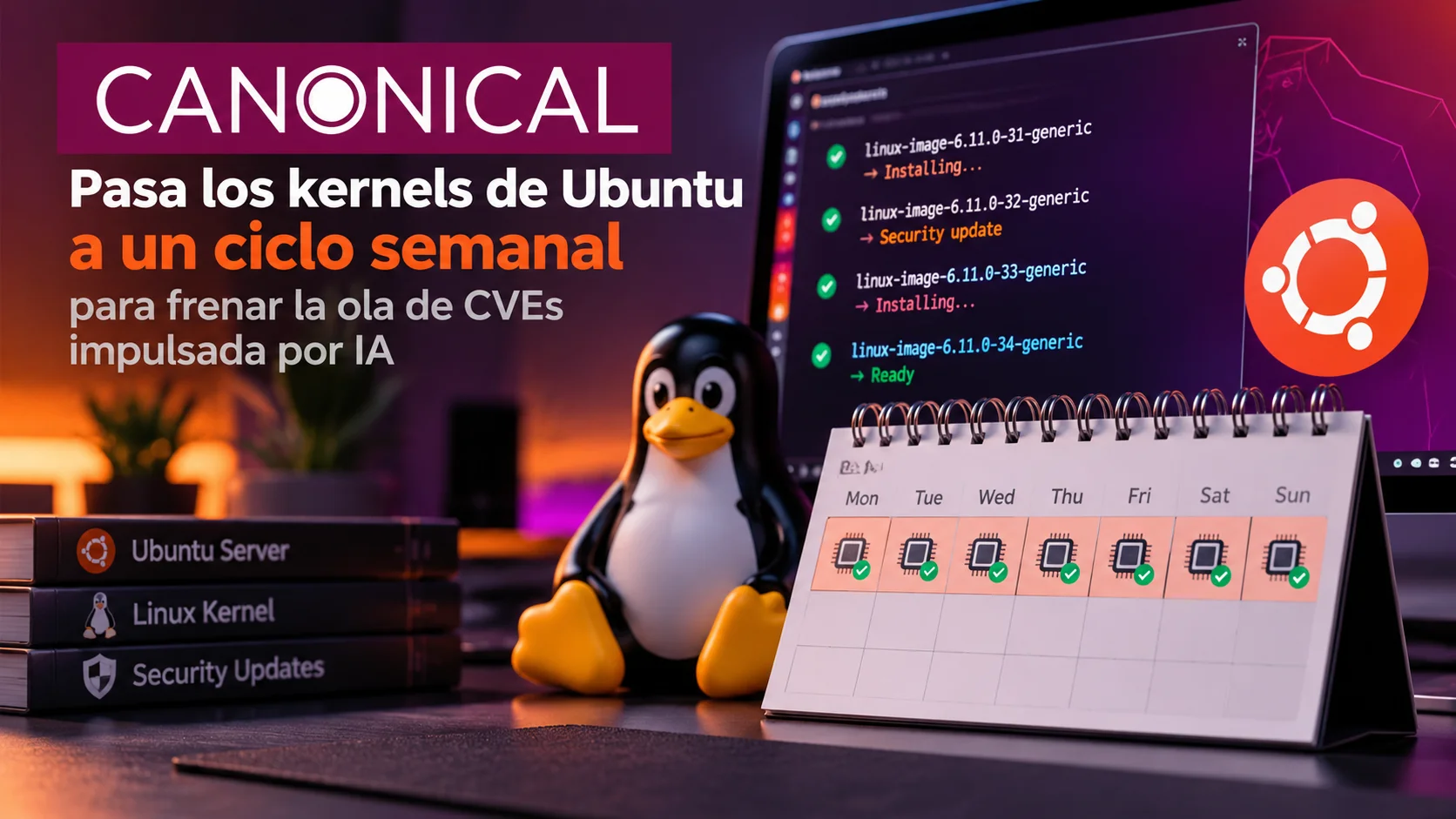Canonical pasa los kernels de Ubuntu a un ciclo semanal para frenar la ola de CVEs impulsada por IA
