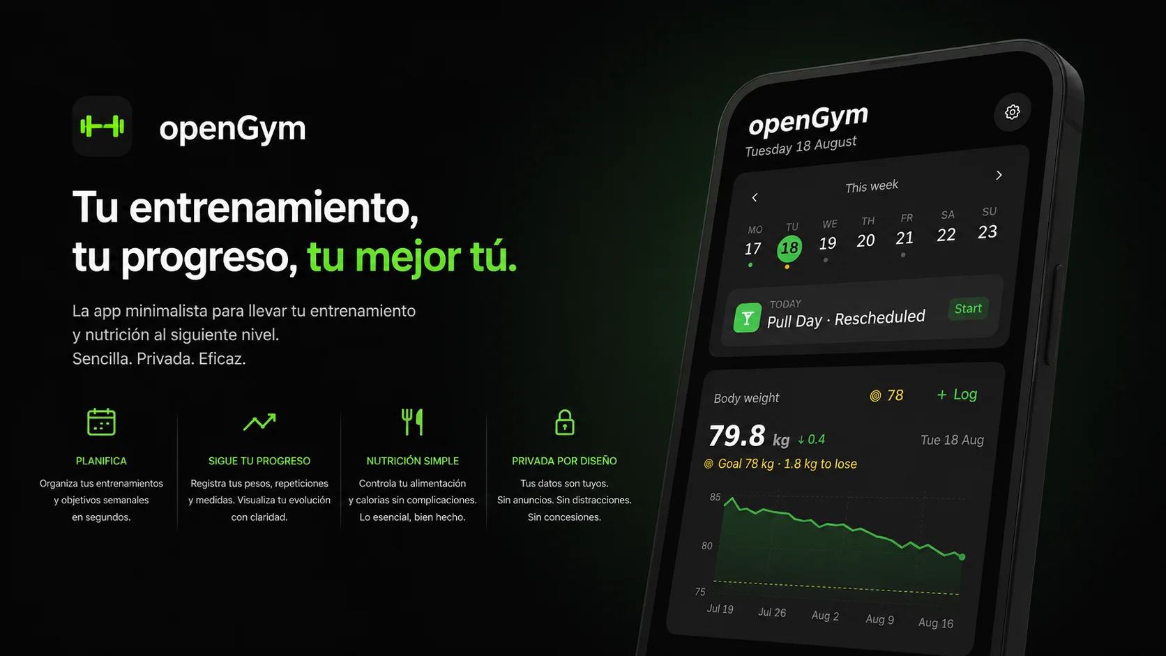 openGym: el tracker de gimnasio autoalojado que no quiere tu suscripción ni tu cuenta en su servidor