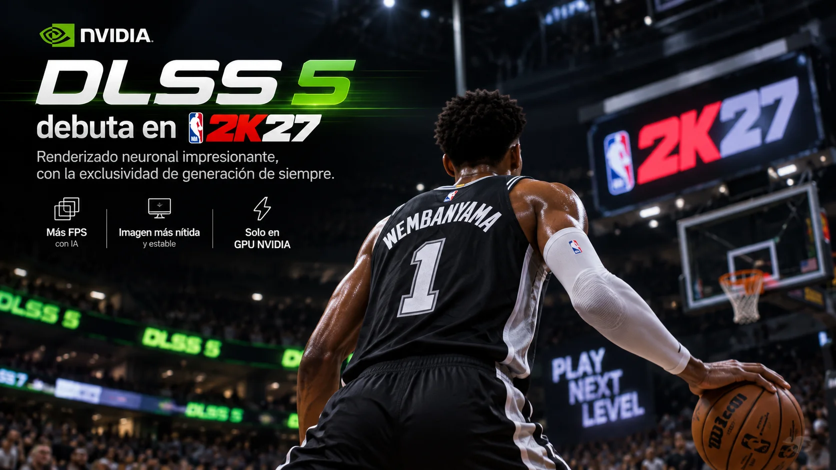 DLSS 5 debuta en NBA 2K27: renderizado neuronal impresionante, con la exclusividad de generación de siempre