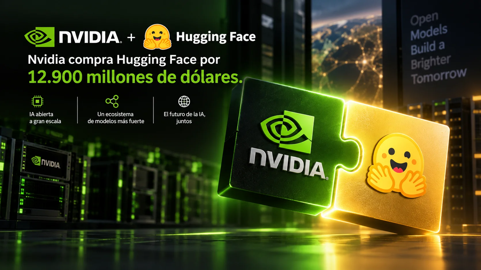 Nvidia compra Hugging Face por 12.900 millones de dólares: qué pasa con el repositorio de pesos que usa medio homelab de IA