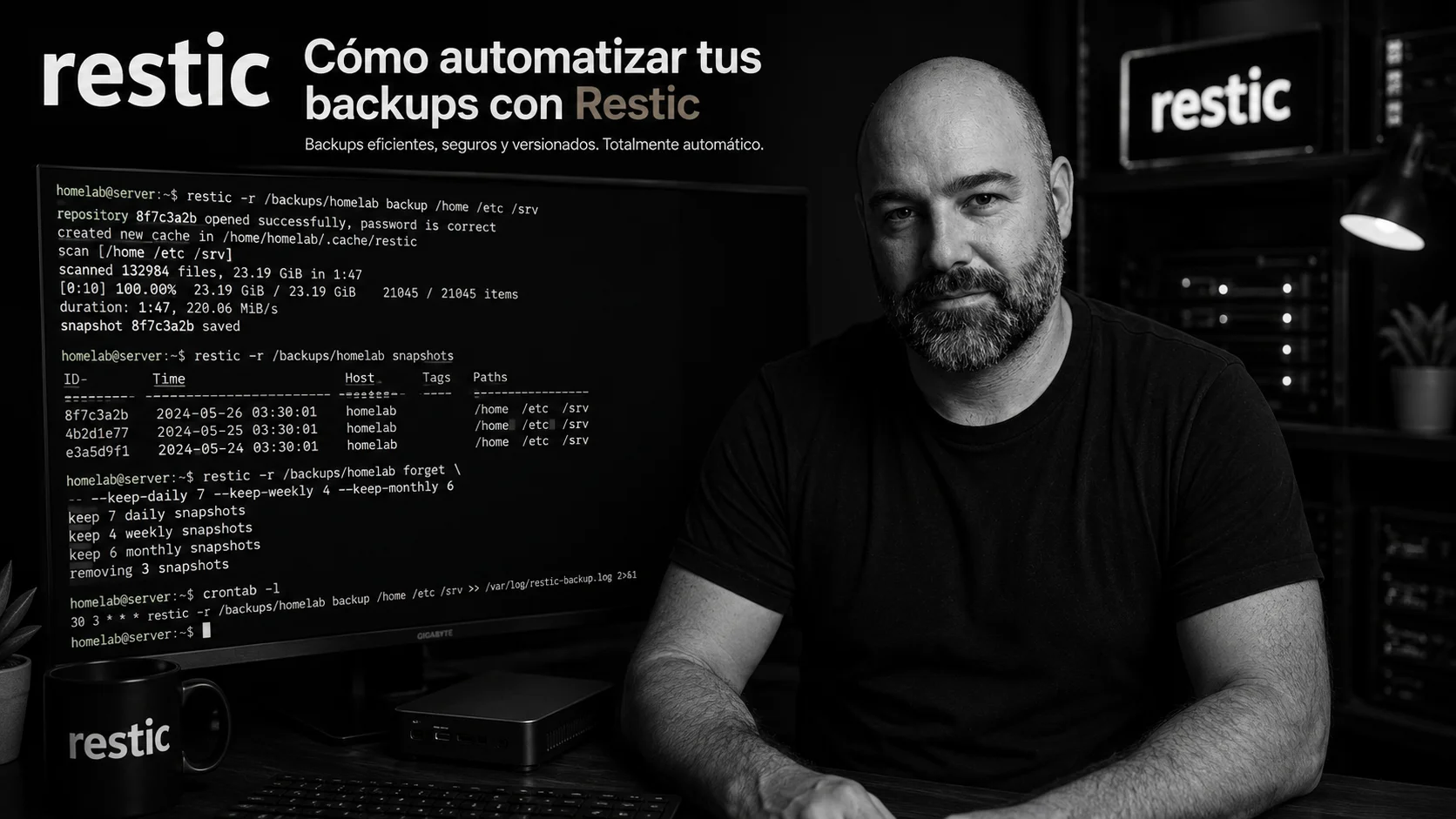 Cómo automatizar tus backups con Restic, paso a paso
