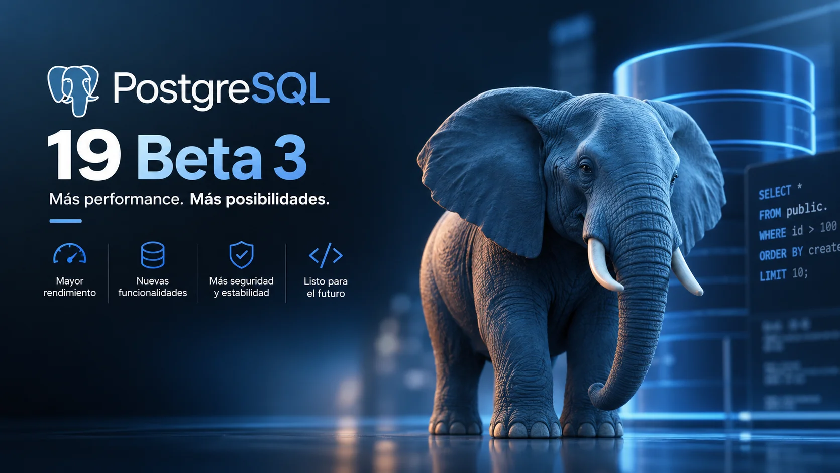 PostgreSQL 19 Beta 3: REPACK sin bloqueos y replicación lógica sin reinicio, con una función revertida a última hora